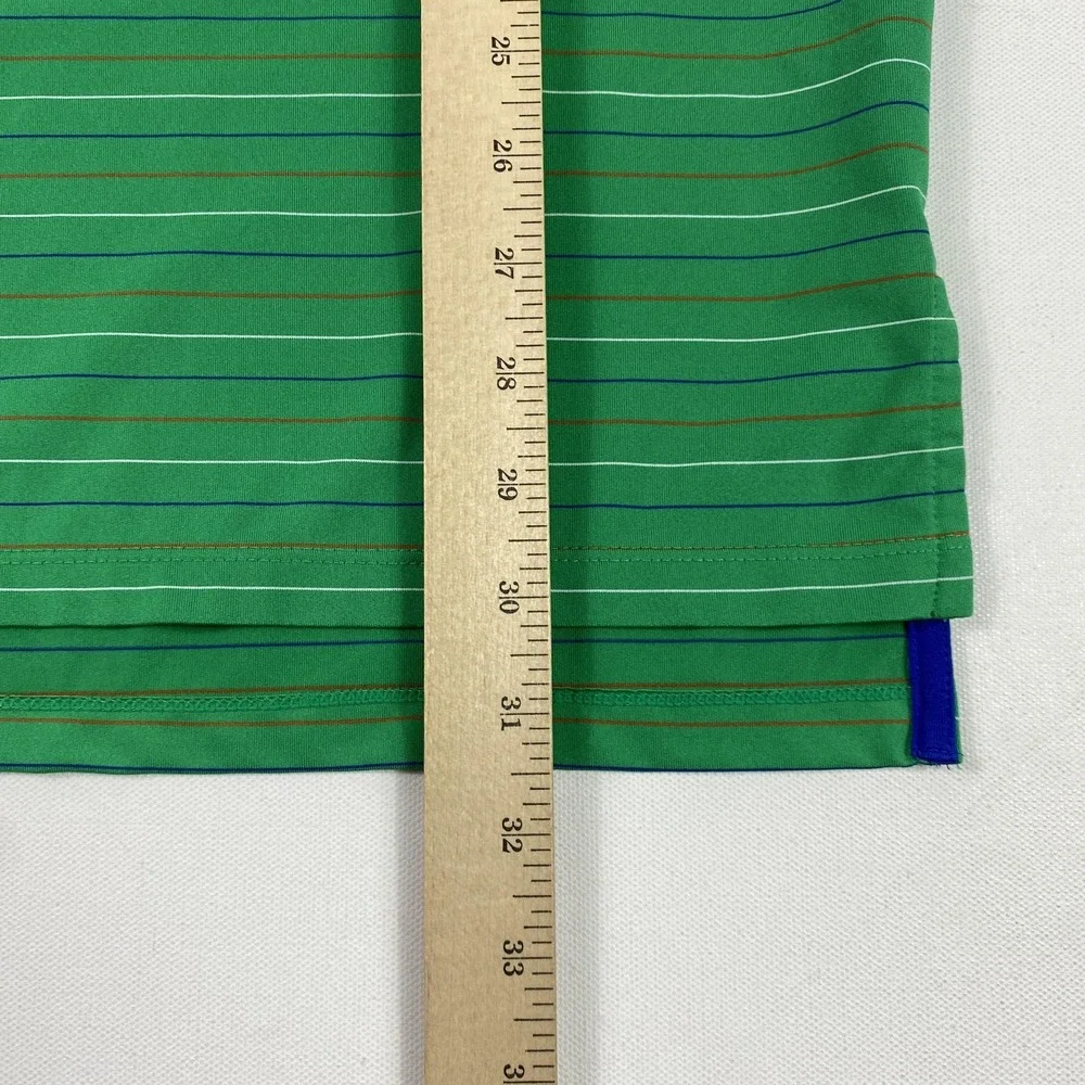 RLX Ralph‎ Lauren Polo Shirt Mens XL Green Striped Twin Eagles Golf Performance